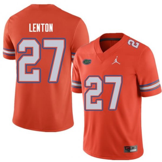 Men's Florida Gators #27 Quincy Lenton NCAA Jordan Brand Orange Authentic Stitched College Football Jersey KQU1762GE